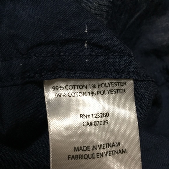 Travis Mathew Button Up Shirt Men’s L Navy Blue Speckle Short Sleeve - Picture 7 of 8